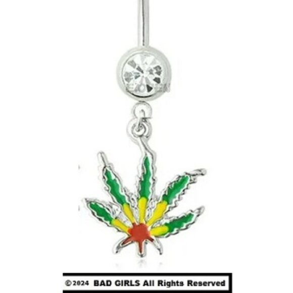 Special Leaf Belly - Navel Bar Barbell - Picture 1 of 4